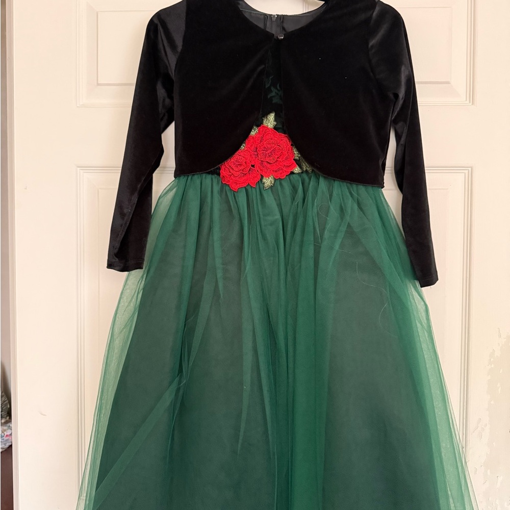 Kid's Dream Black and Green Dress